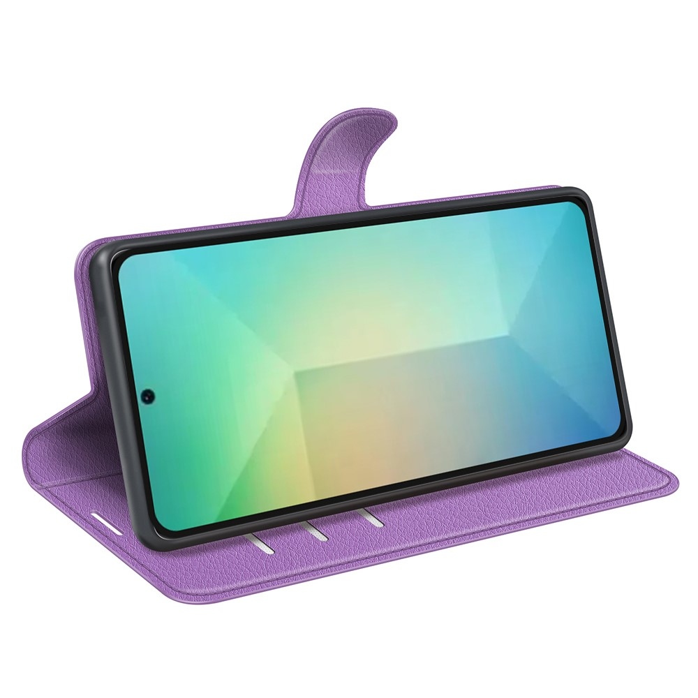 Litchi könyv tok Samsung Galaxy S25 készülékhez - lila