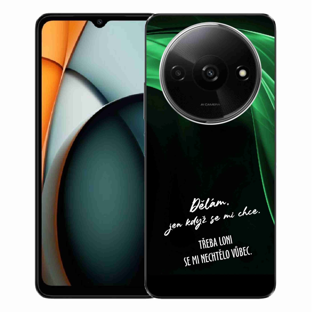 Gél borító mmCase a Xiaomi Redmi A3-hoz - vicces szöveg 12 fekete háttérrel