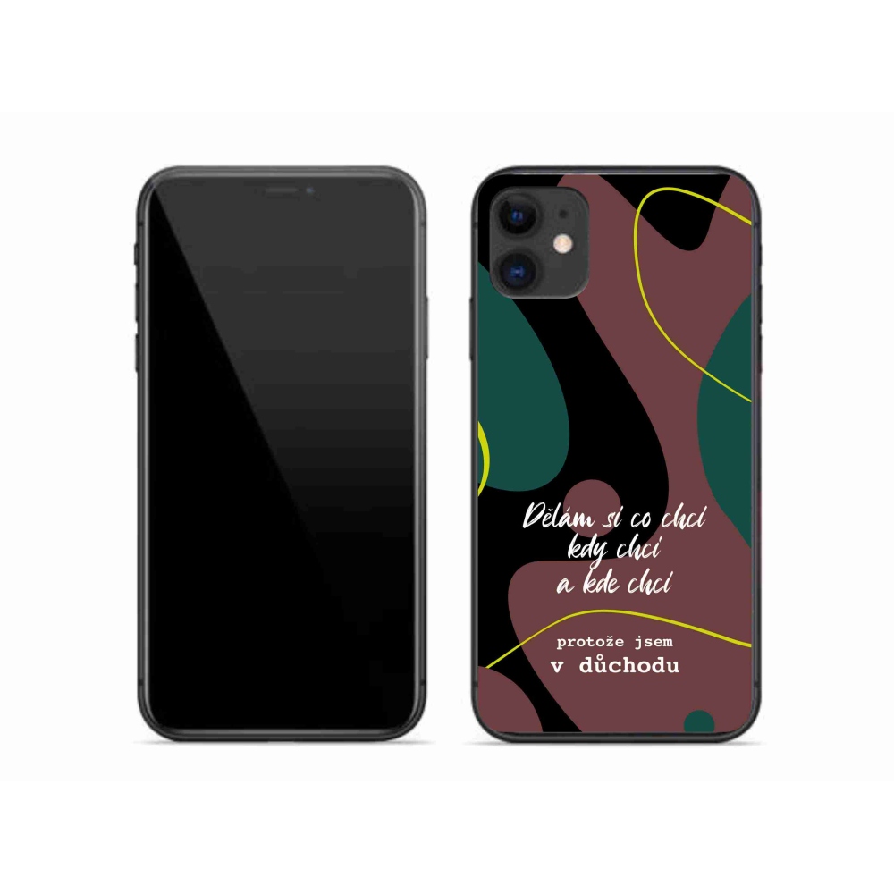 Gél borító mmCase iPhone 11 készülékhez - vicces szöveg 10 fekete háttér