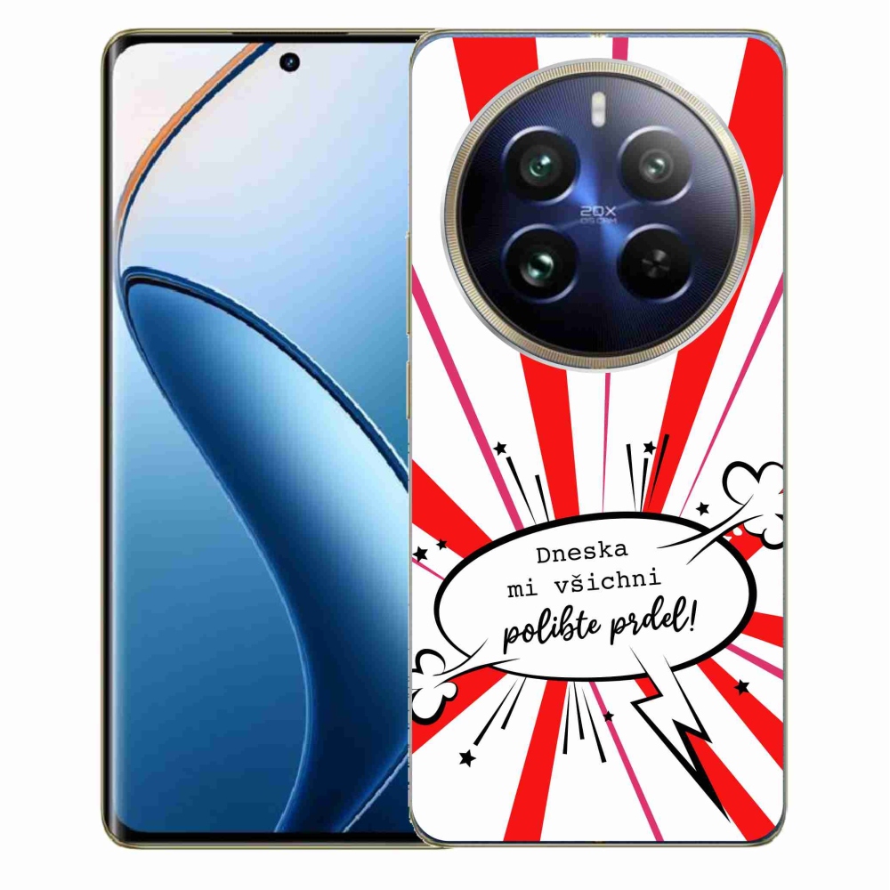 Gél borító mmCase a Realme 12 Pro 5G/12 Pro+ 5G számára - vicces szöveg 15 fehér háttérrel