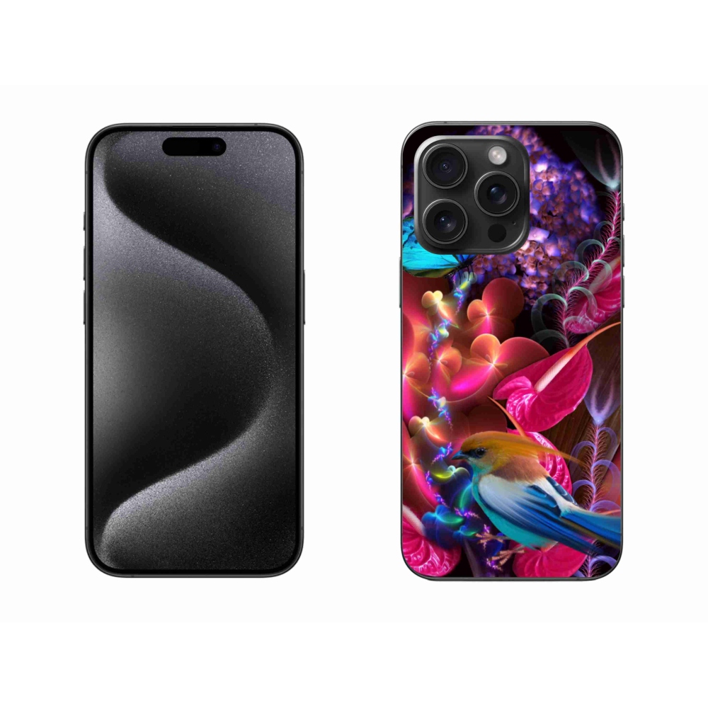 Zselés borítás mmCase iPhone 15 Pro Max készülékhez - színes virágok