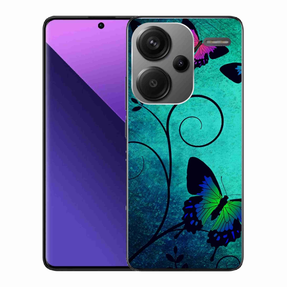Gél borítás mmCase a Xiaomi Redmi Note 13 Pro+ 5G - színes pillangókhoz