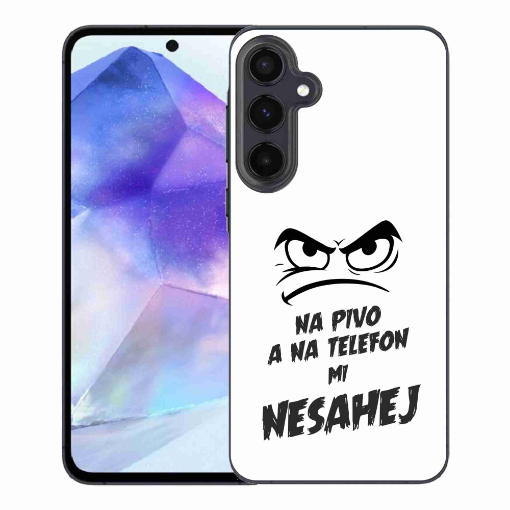 Gél borítás mmCase Samsung Galaxy A55 5G - sör motívum 2 fehér háttérrel