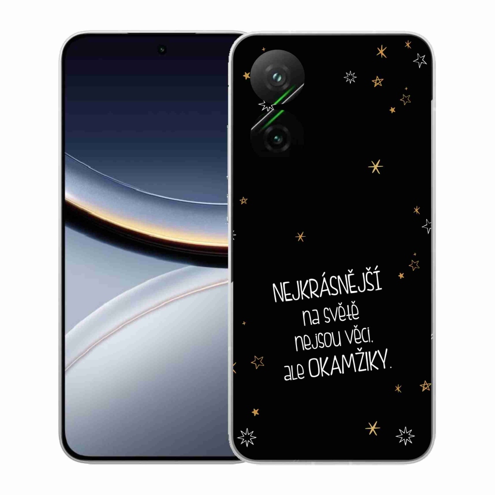 Gél borítás mmCase a Xiaomi Poco F7 5G számára - idézet 4 fekete háttér