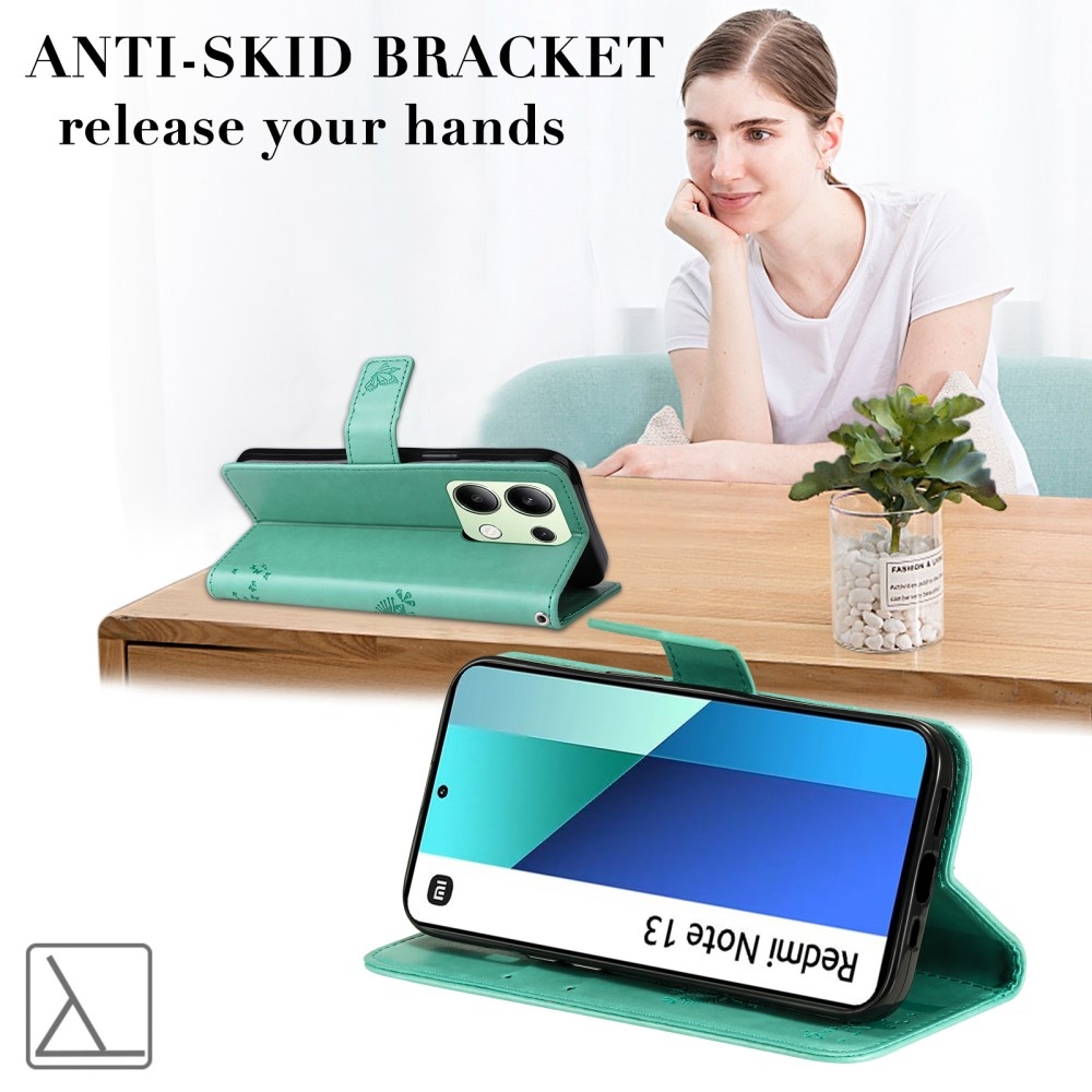 Fák könyve tok Xiaomi Redmi Note 13-hoz - teal - teal