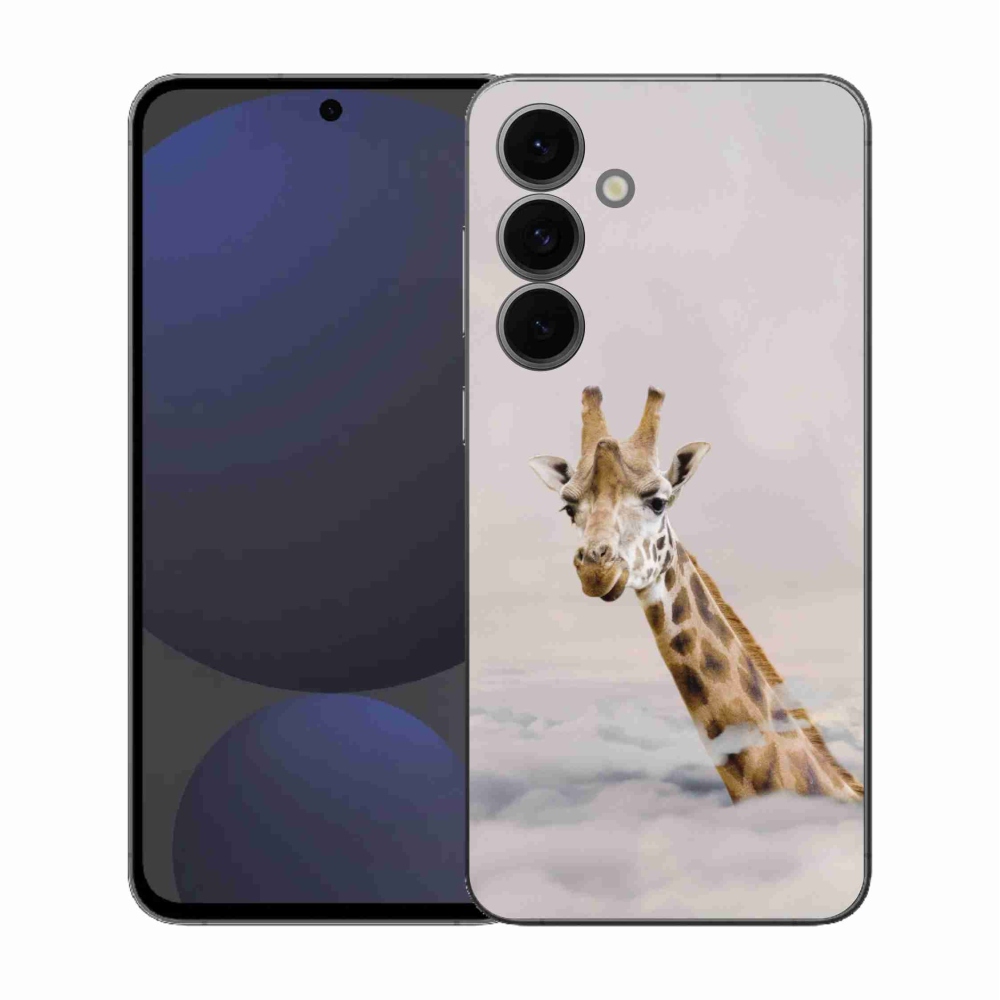 Zselés borítás mmCase Samsung Galaxy S25 FE készülékhez - zsiráf a felhőkben