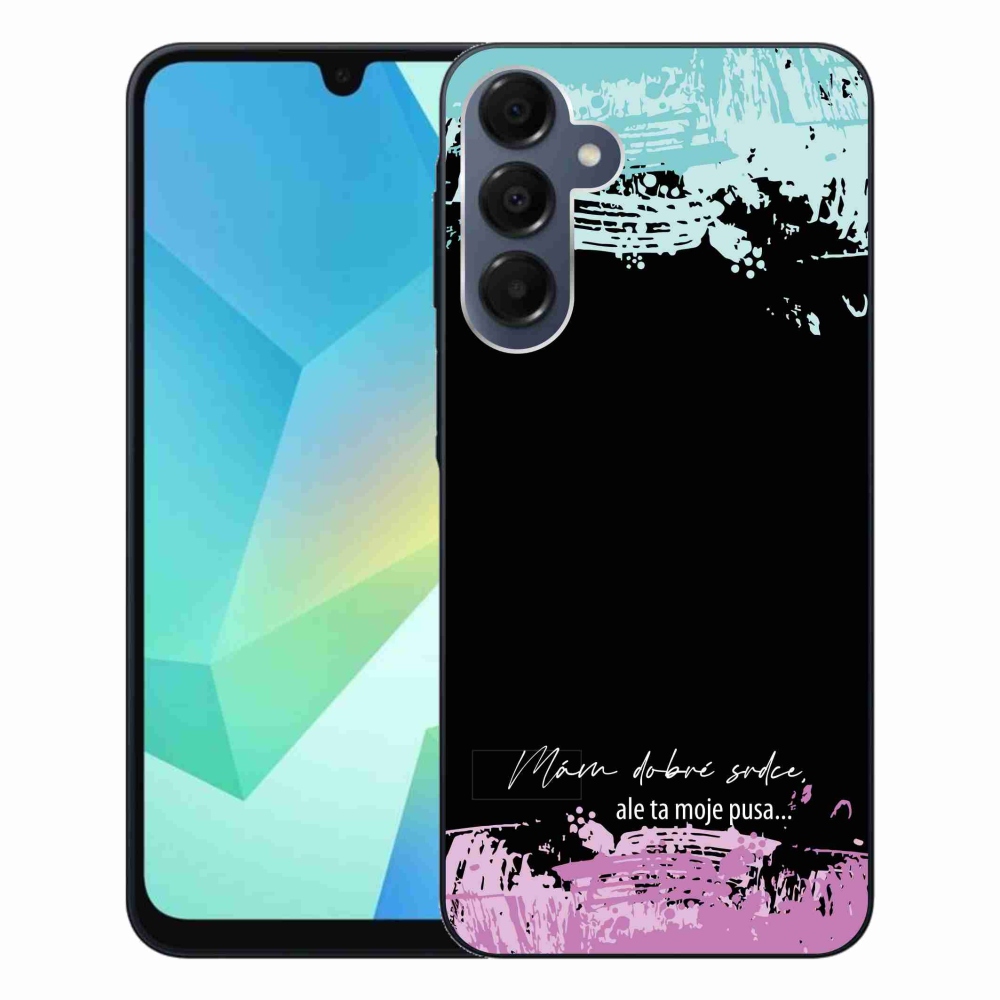 Gél borító mmCase Samsung Galaxy A16 4G/5G - vicces szöveg 3 fekete háttérrel