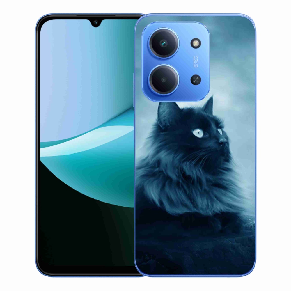 Gél borítás mmCase a Xiaomi Redmi 15C 4G/5G (173mm) - fekete macska 1