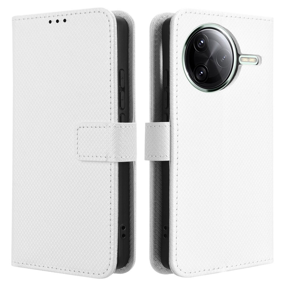 Gyémánt könyv tok a Xiaomi Poco F7 Pro 5G/Poco F7 Ultra 5G készülékhez - fehér