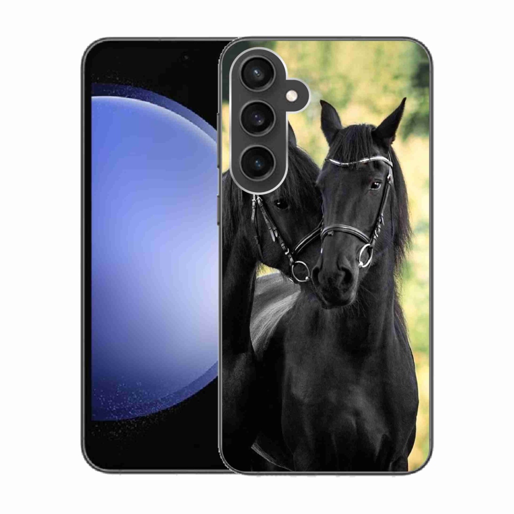 Gél borítás mmCase Samsung Galaxy S23 FE készülékhez - két fekete ló