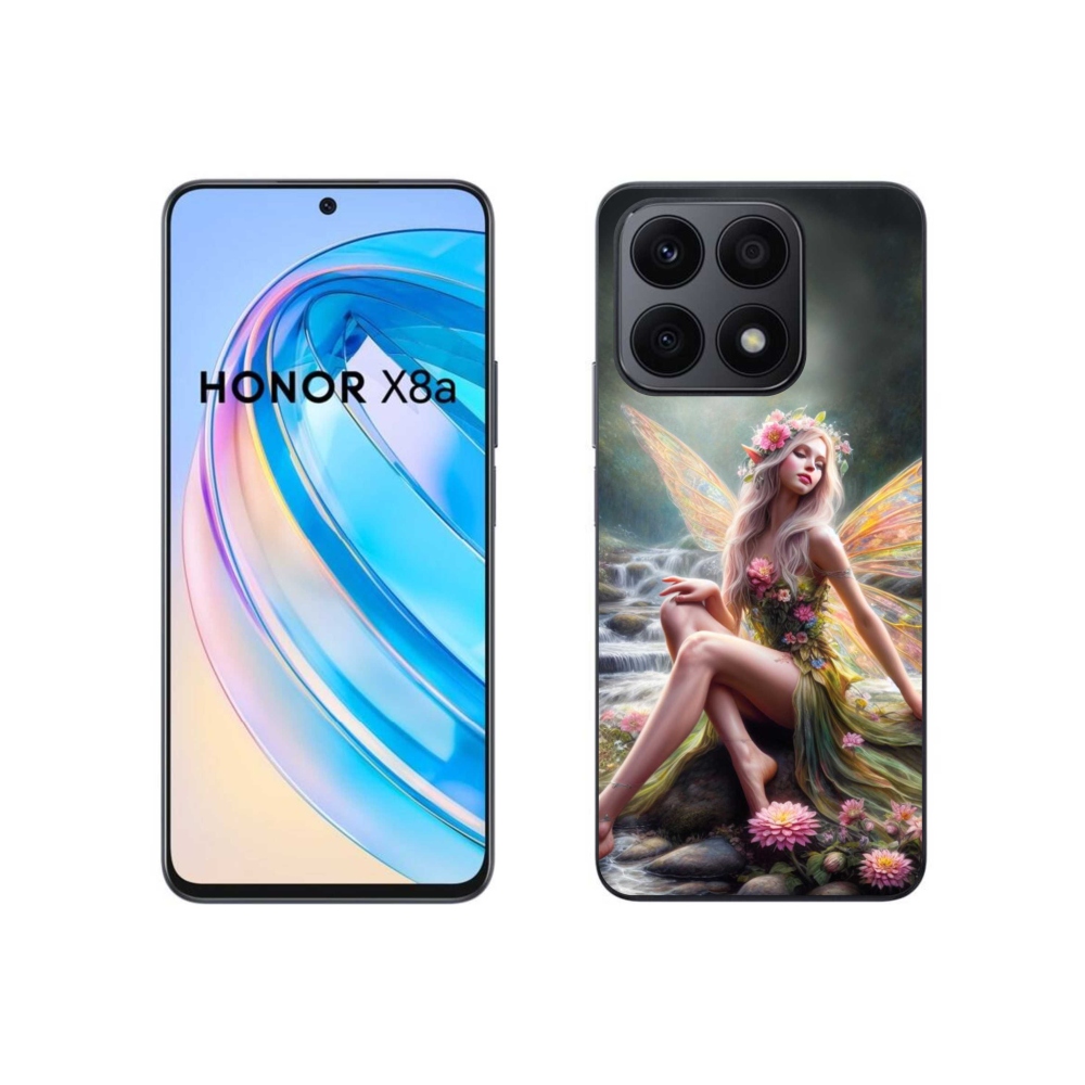 Zselés borítás mmCase a Honor X8a számára - pillangó nő 1