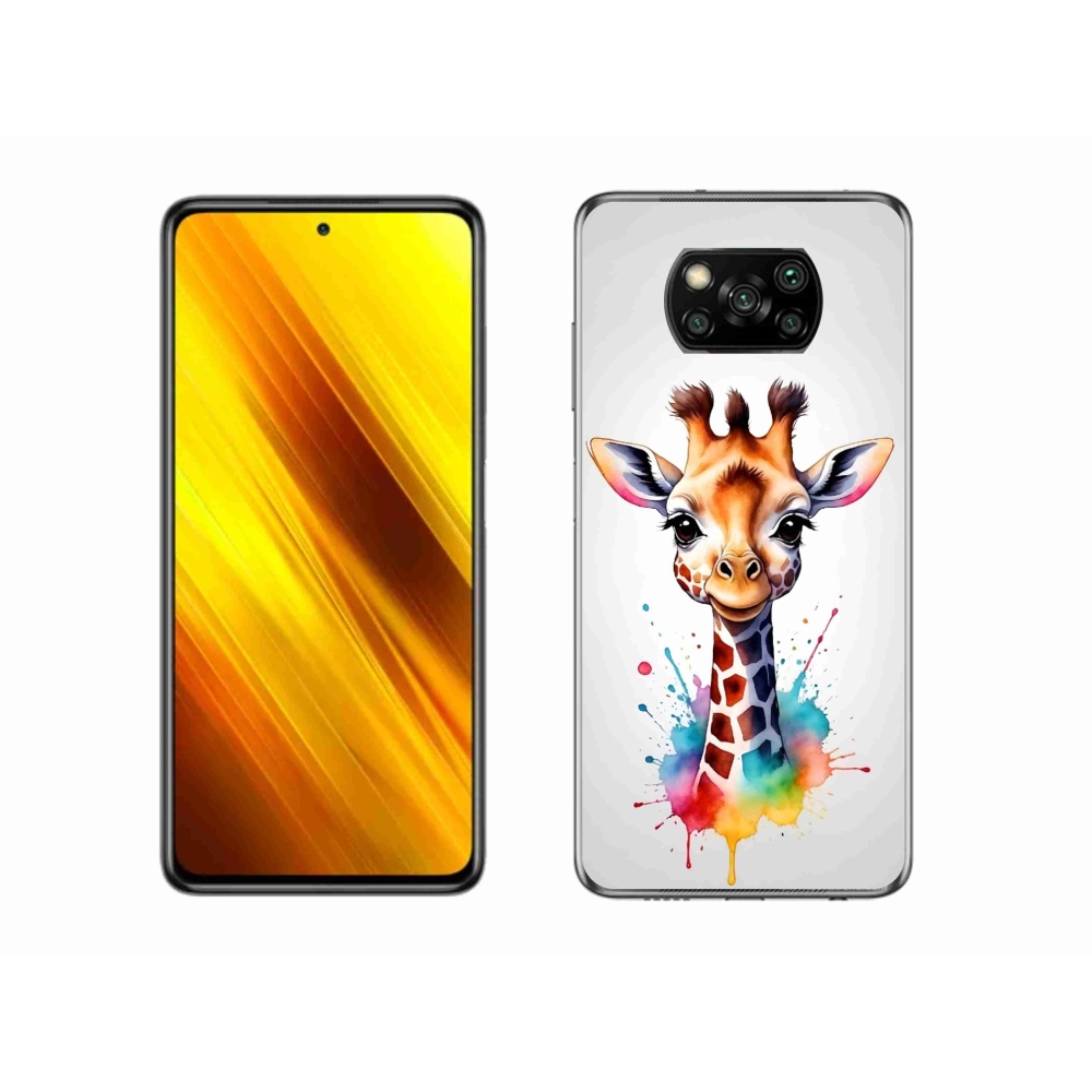 Gél borítás mmCase a Xiaomi Poco X3 Pro készülékhez - zsiráf 1