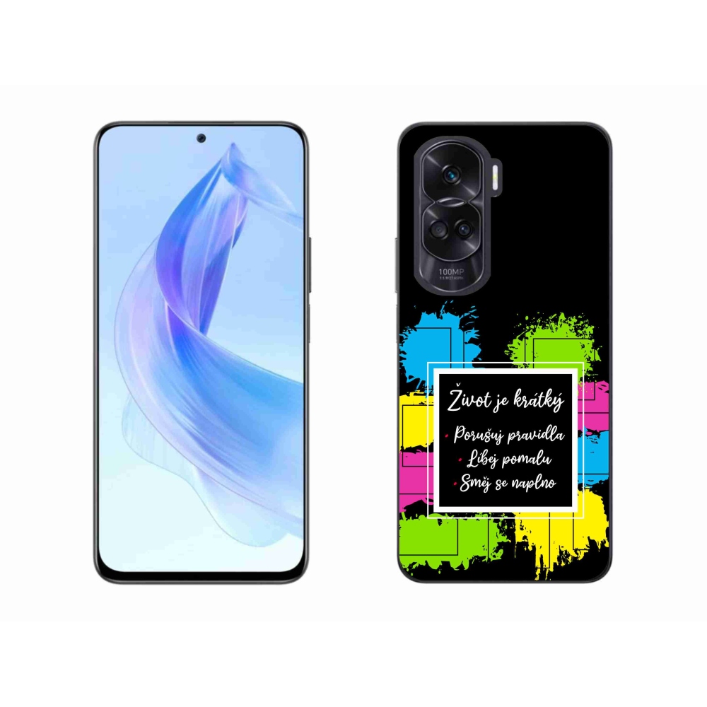 Gél borító mmCase a Honor 90 Lite készülékhez - idézem 5 fekete háttér