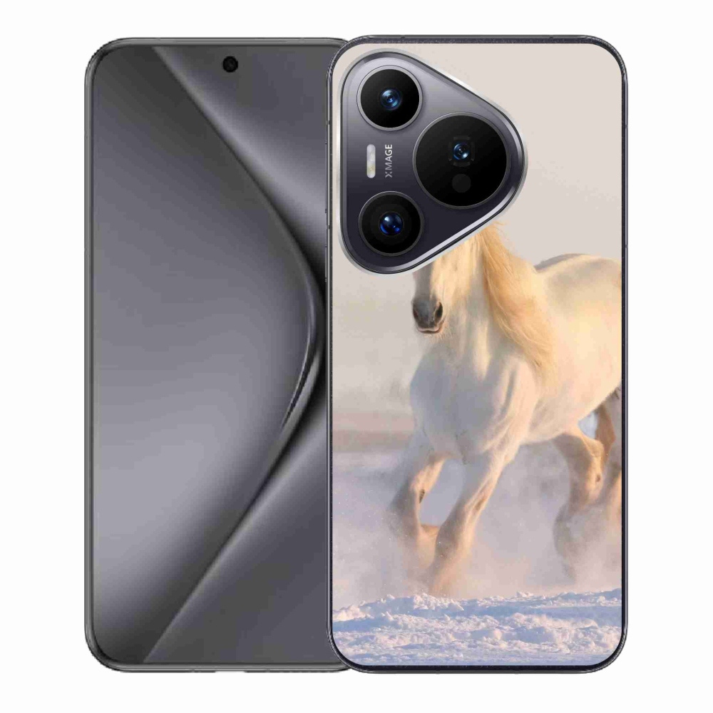 Gél tok mmCase a Huawei Pura 70 számára - ló a hóban