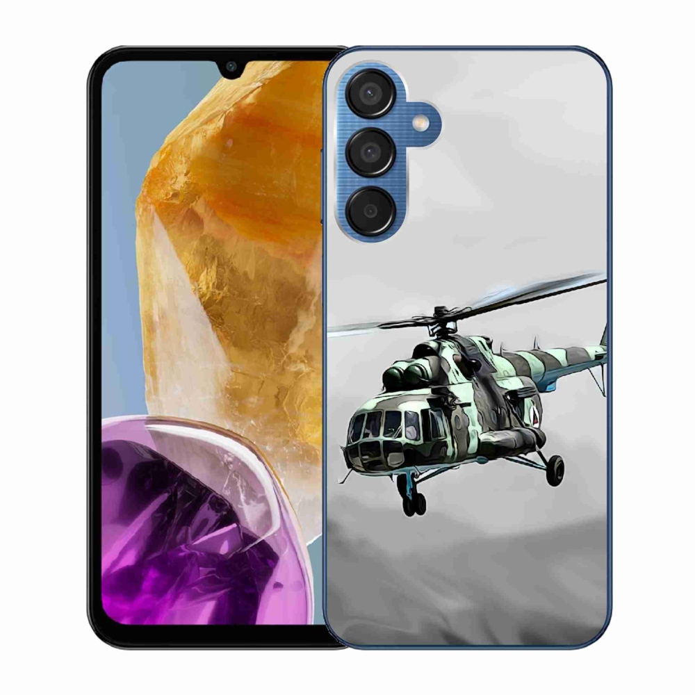 Gél borítás mmCase Samsung Galaxy M15 5G - katonai helikopterhez