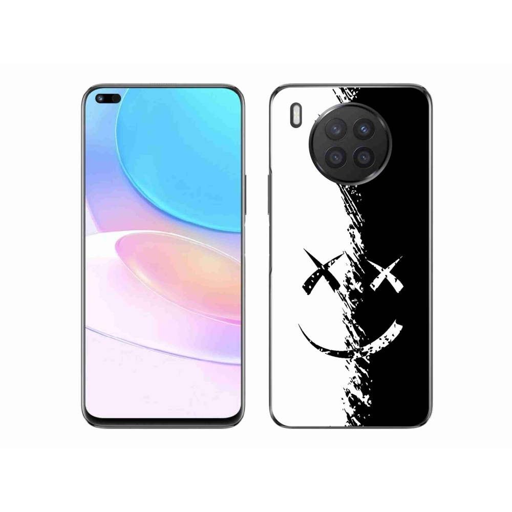 Gél borító mmCase a Huawei Nova 8i - fekete-fehér mosolygós