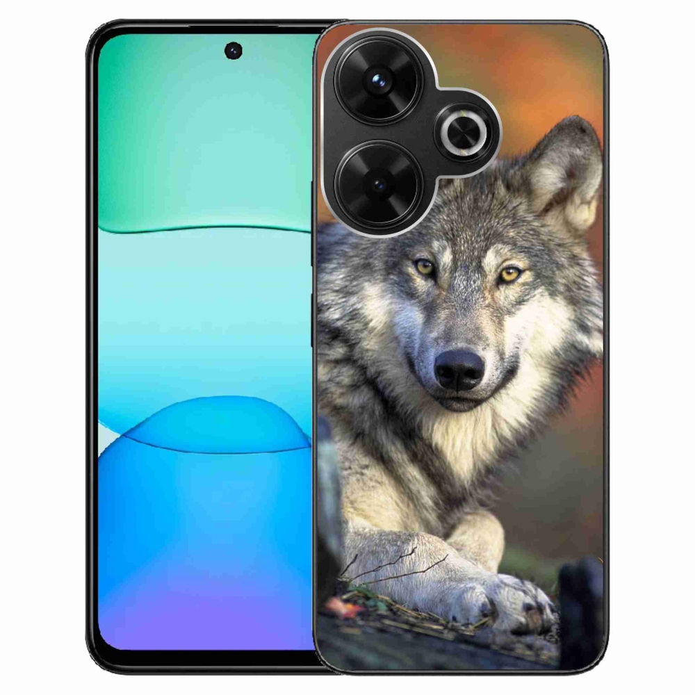 Gél tok mmCase a Xiaomi Redmi 13 4G/Poco M6 4G számára - farkas