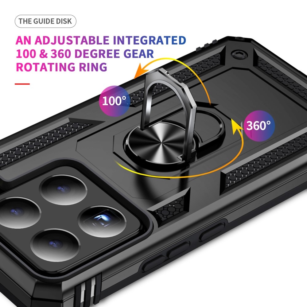 Gyűrűk tartós borítója Xiaomi 15 - fekete