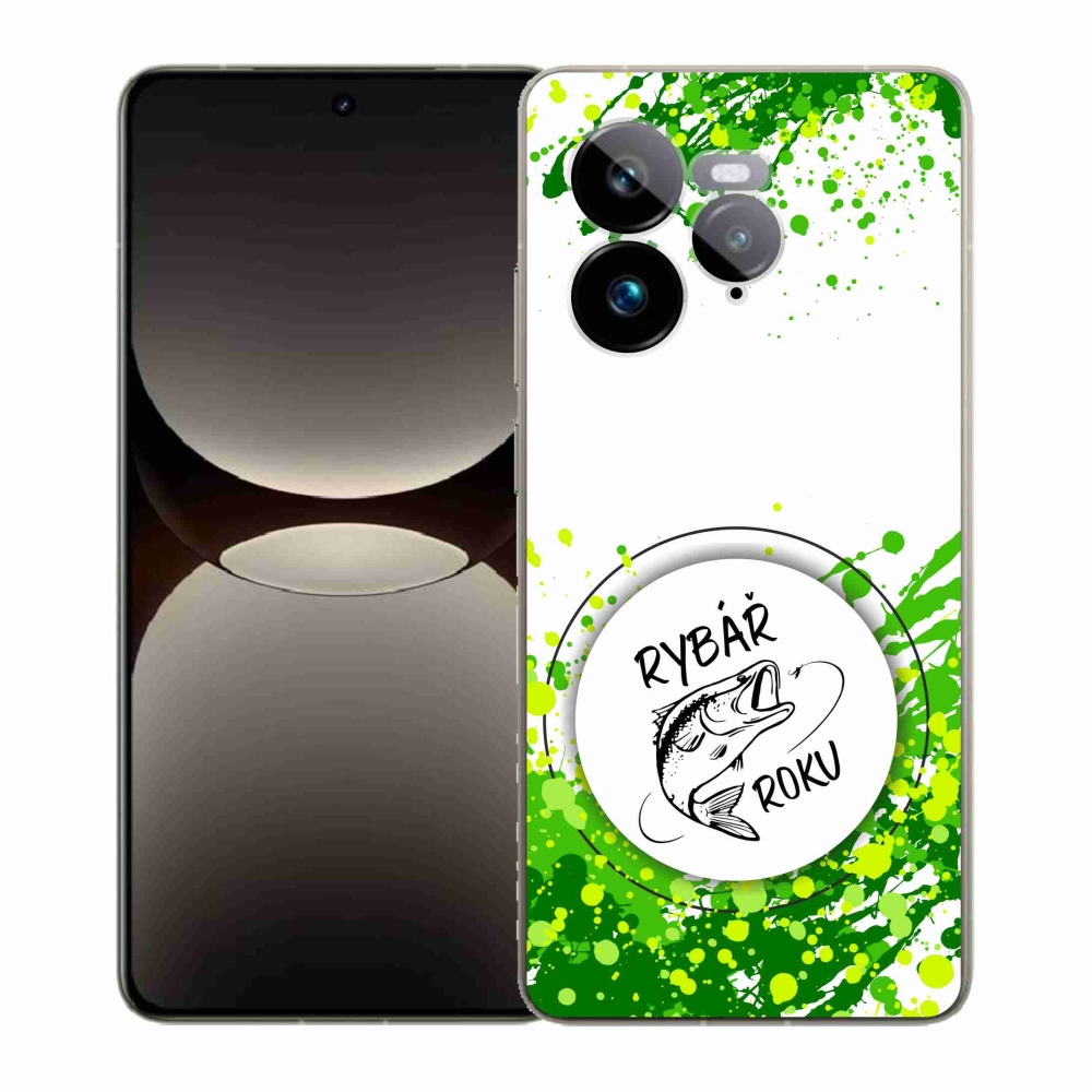 Gél borítás mmCase a Realme GT 7 Pro 5G-n - az év horgásza fehér háttérrel