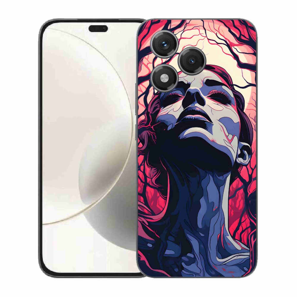 Zselés borítás mmCase a Honor 400 Lite-hoz - absztrakt arc