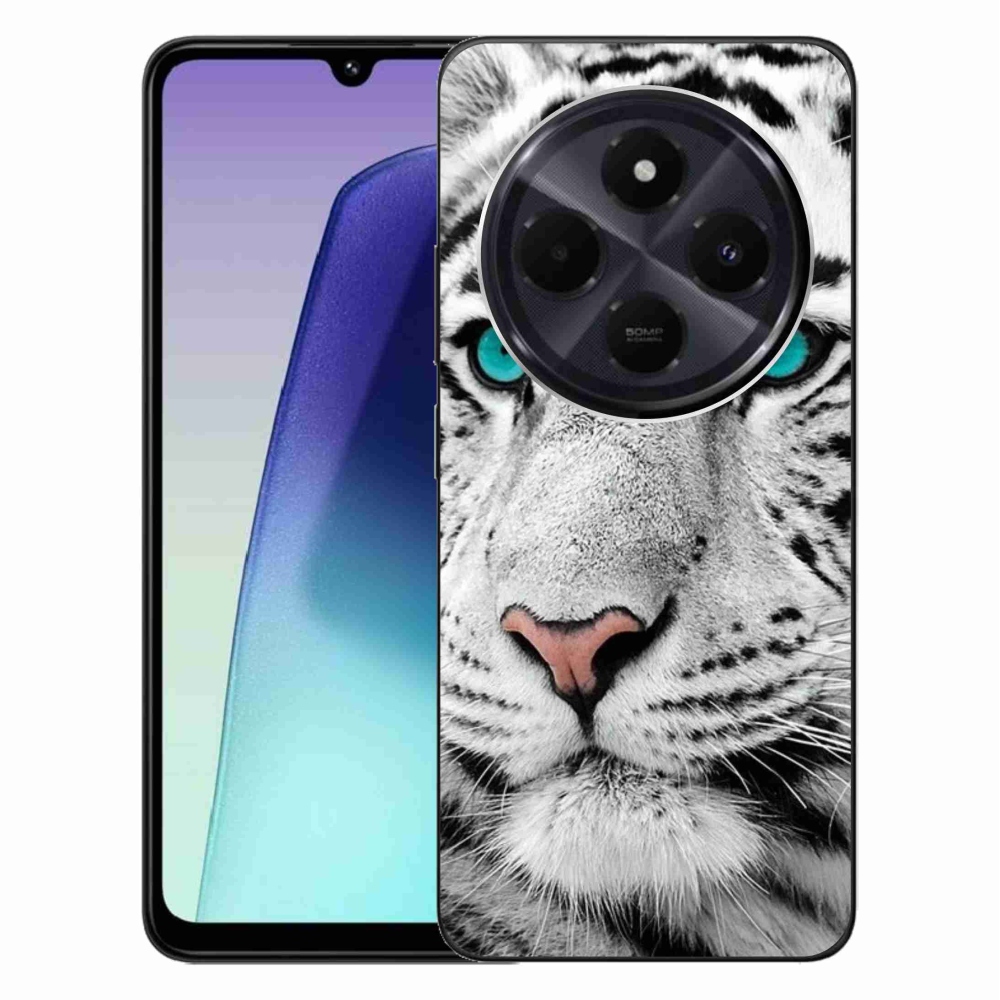 Gél borítás mmCase a Xiaomi Redmi 14C/Poco C75 számára - fehér tigris