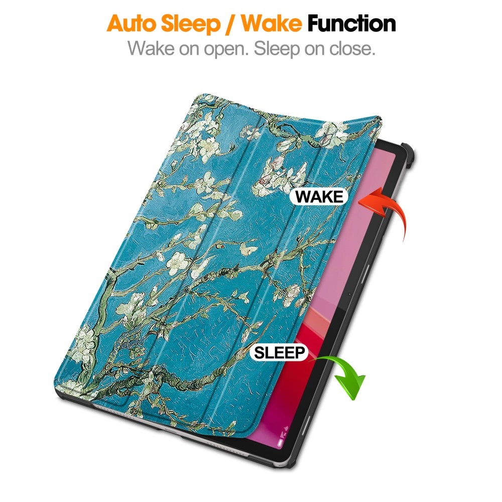 Nyomtatás intelligens záró tok Lenovo Tab M11/Tab K11 - fehér virágok