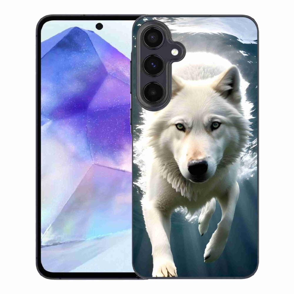 Gél védőburkolat mmCase Samsung Galaxy A55 5G - fehér farkas