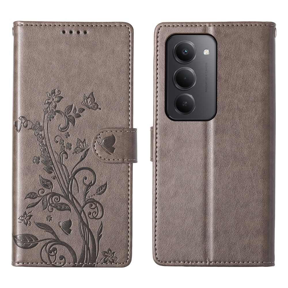 Virágos könyvtáska Xiaomi Redmi 15 5G (169mm) - szürke