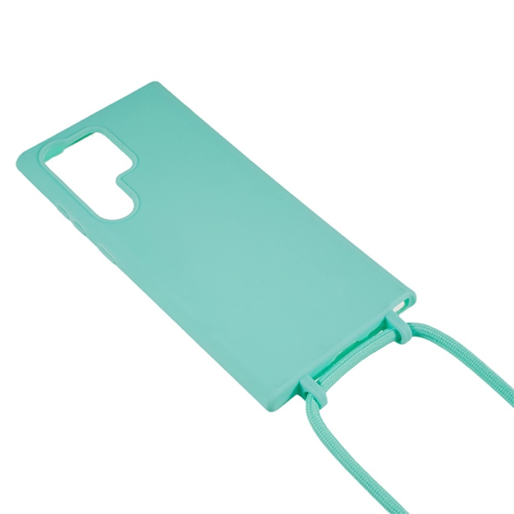 Zsinórral ellátott zselés tok Samsung Galaxy S25 Ultra készülékhez - teal színű