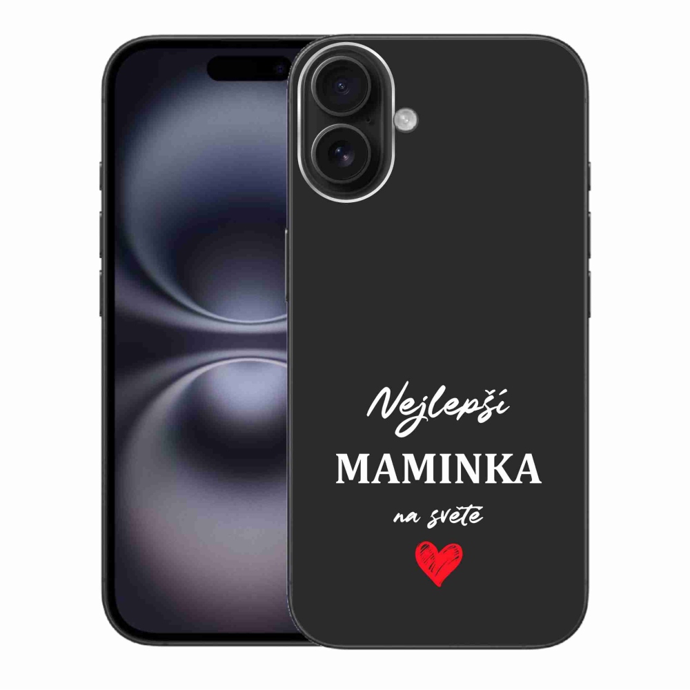 Gél borítás mmCase iPhone 16 Plus készülékhez - Best Mom 1 fekete háttér