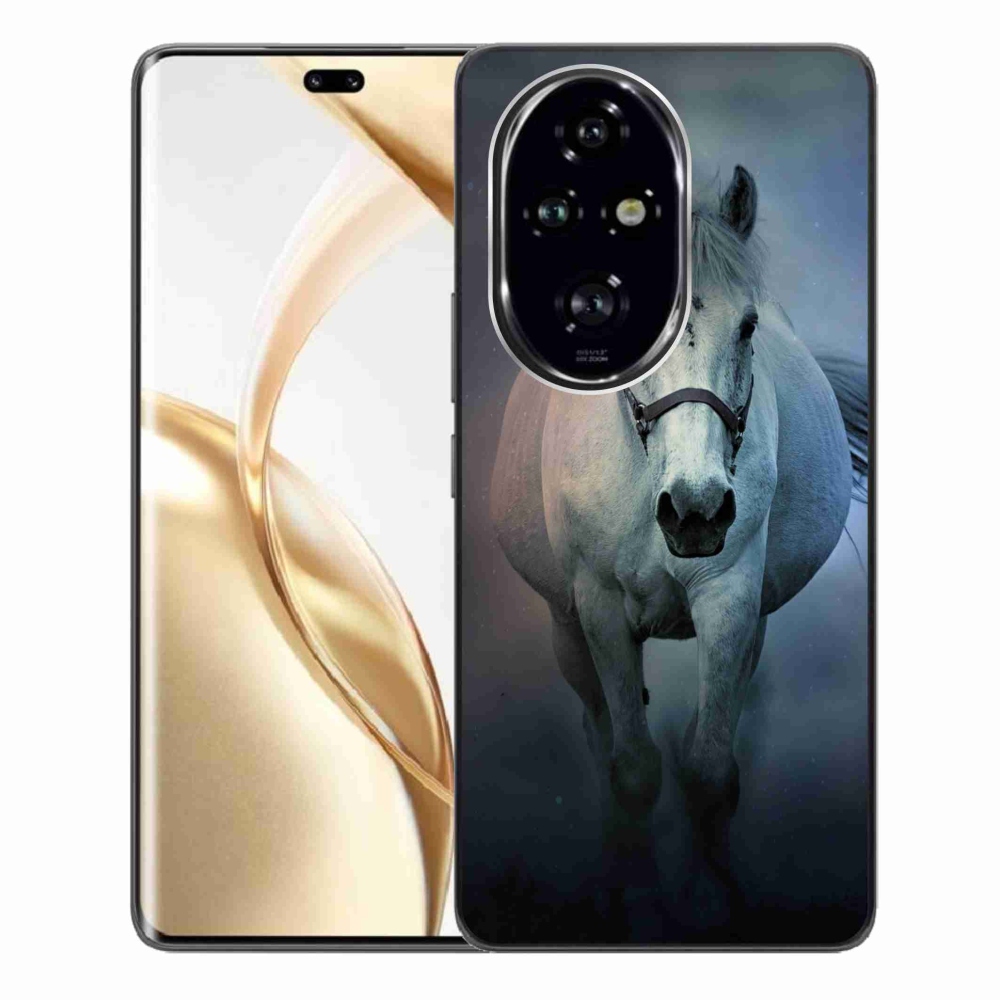 Gél tok mmCase a Honor 200 Pro 5G számára - futó fehér ló