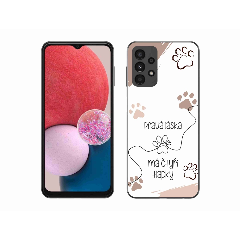 Gél borítás mmCase Samsung Galaxy A13 4G - kutya motívum 1 fehér háttér