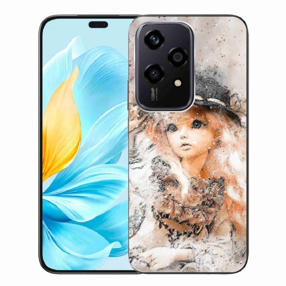 Zselés borítás mmCase a Honor 200 Lite 5G készülékhez - lány sapkával