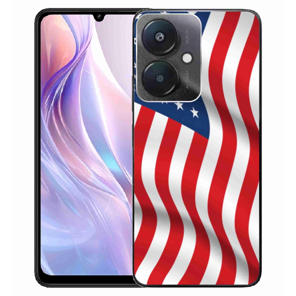 Gél borító mmCase a Xiaomi Redmi 13C 5G számára - amerikai zászló