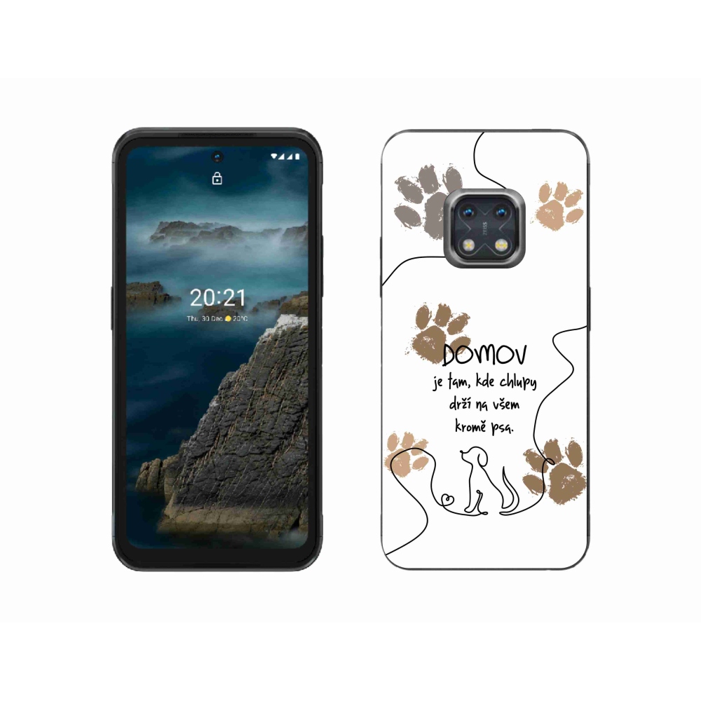 Zselés borító mmCase a Nokia XR20 készülékhez - kutya motívum fehér háttérrel