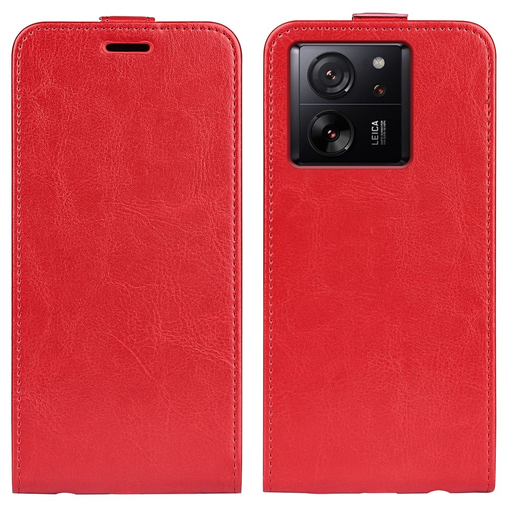 Függőleges flip tok Xiaomi 13T/13T Pro készülékhez - piros