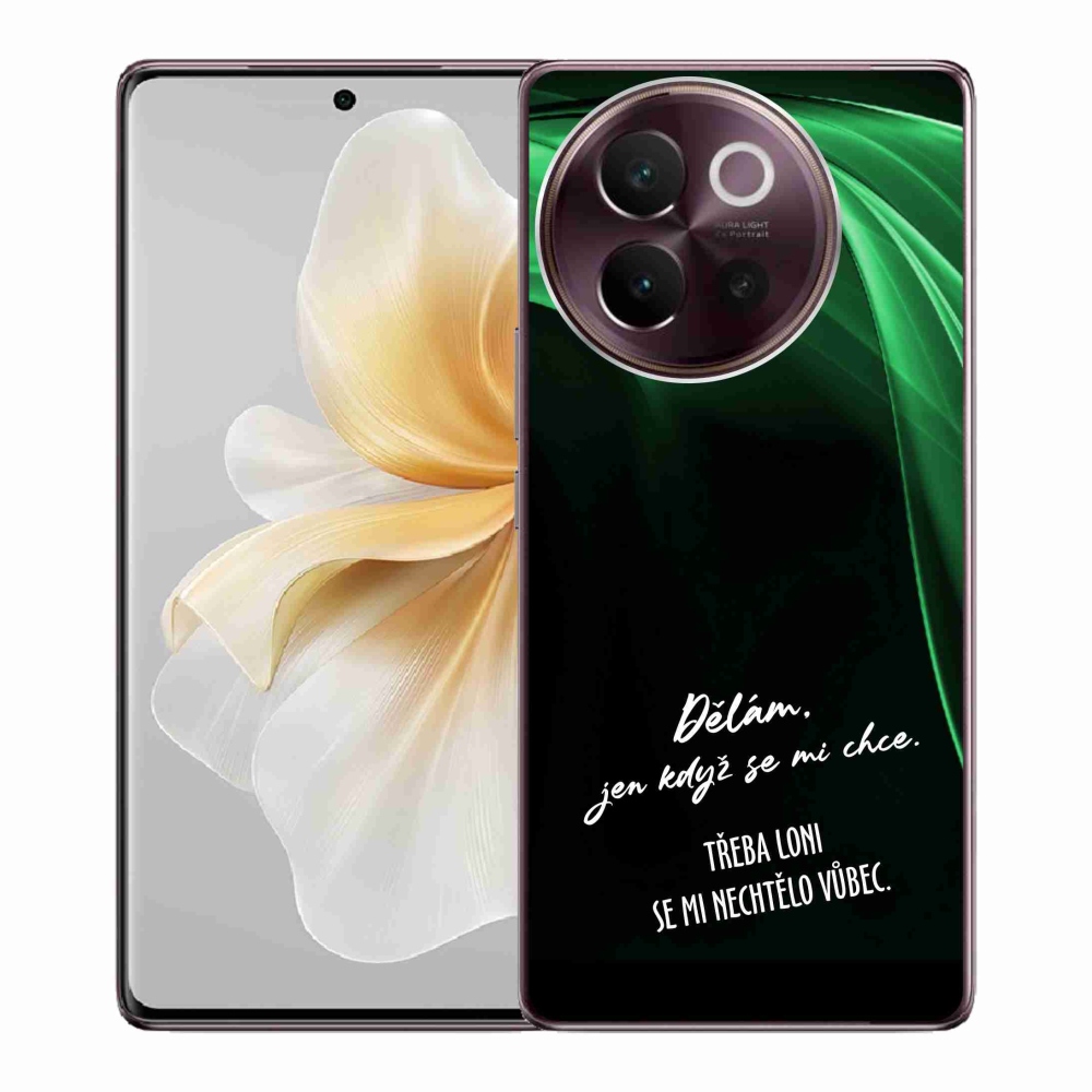 Gél borító mmCase a Vivo V40 Lite 5G készülékhez - vicces szöveg 12 fekete háttér