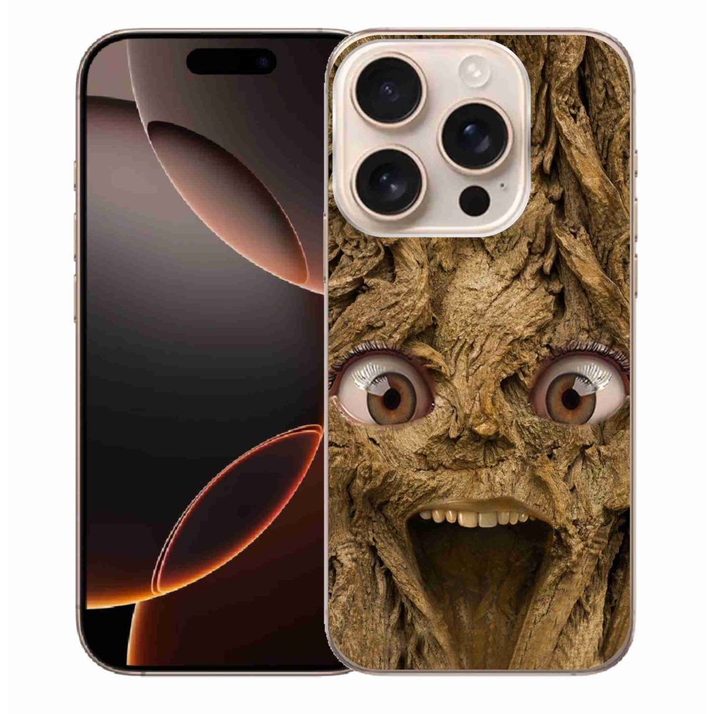 Gél borítás mmCase iPhone 16 Pro Max készülékhez - boldog fa szemekkel