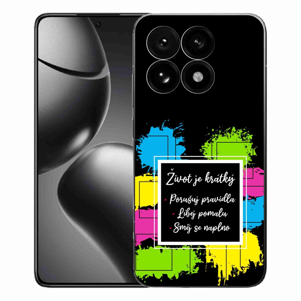 Gél borító mmCase a Xiaomi 15T-hez - idézem 5 fekete háttérrel