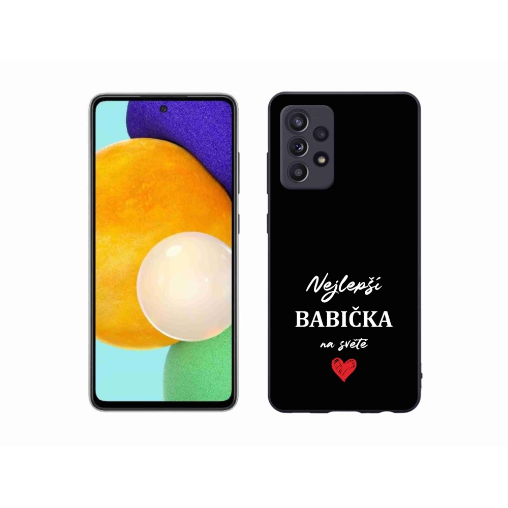 Gél borítás mmCase Samsung Galaxy A52/A52 5G - Best Grandma 1 fekete háttérrel
