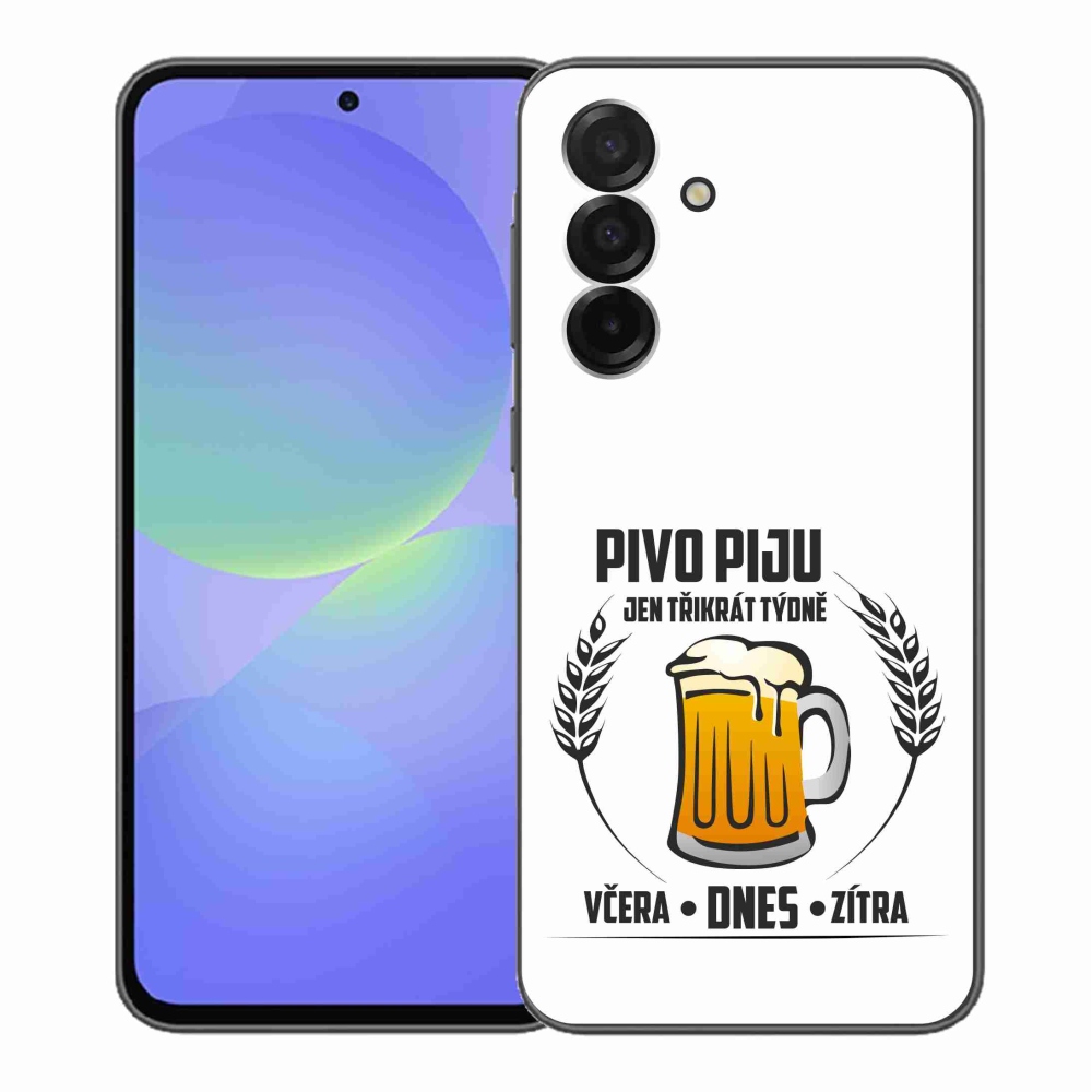 Gél borítás mmCase Samsung Galaxy A36 5G - sör motívum fehér háttérrel