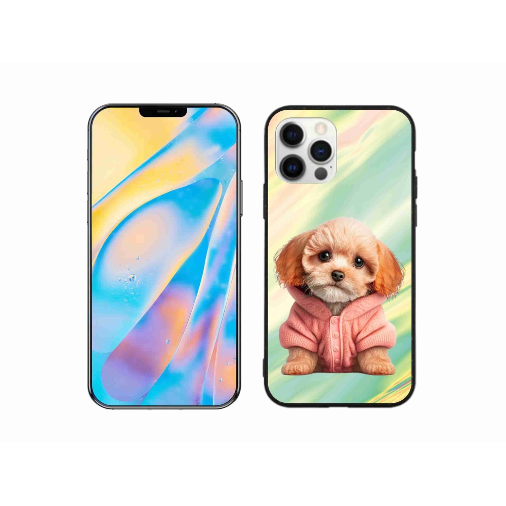 Gél borítás mmCase iPhone 12 készülékhez - kiskutya pulóverben
