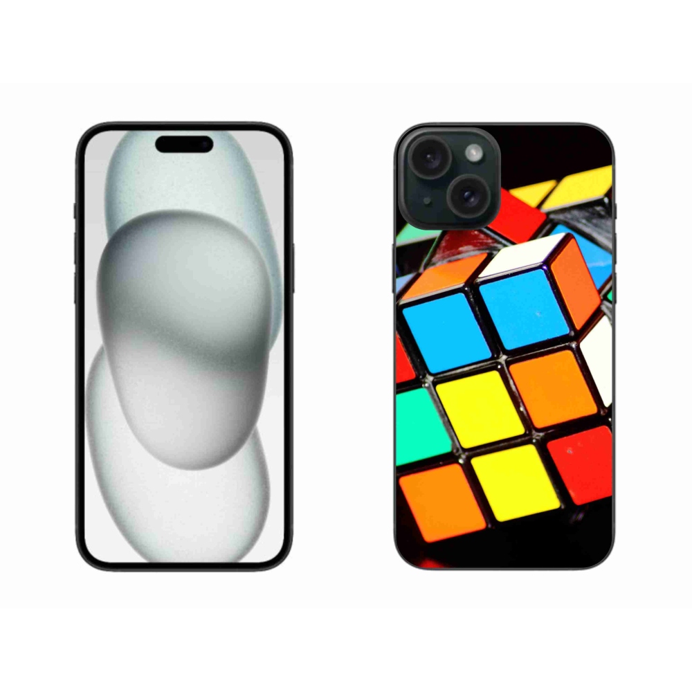 Gél tok mmCase iPhone 15 Plus készülékhez - Rubik-kocka