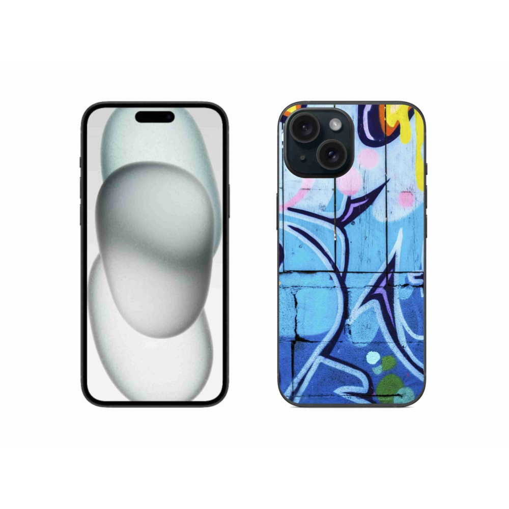 Zselés borítás mmCase iPhone 15 készülékhez - graffiti