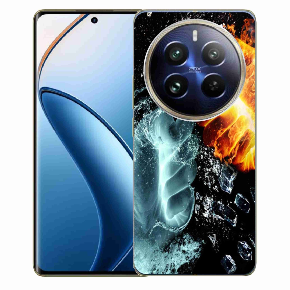 Zselés borítás mmCase a Realme 12 Pro 5G/12 Pro+ 5G - víz és tűz számára