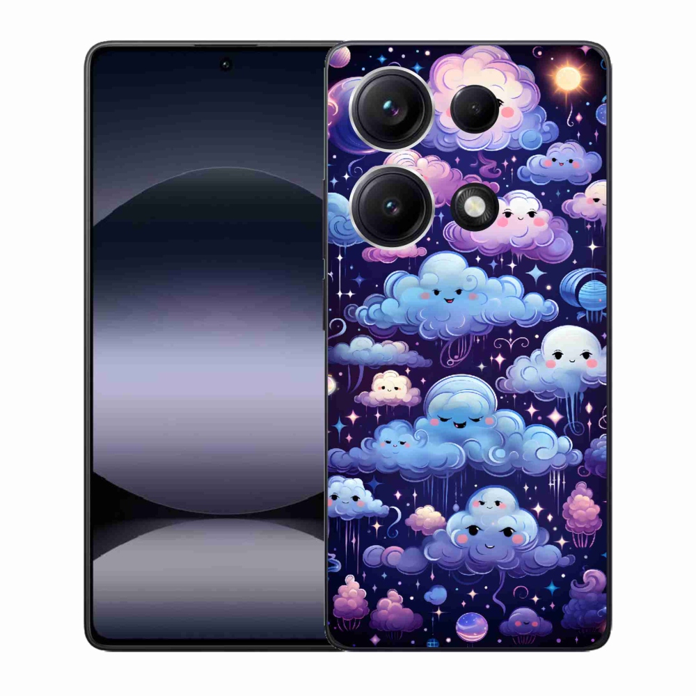 Gél borítás mmCase a Xiaomi Redmi Note 14S-hez - felhők