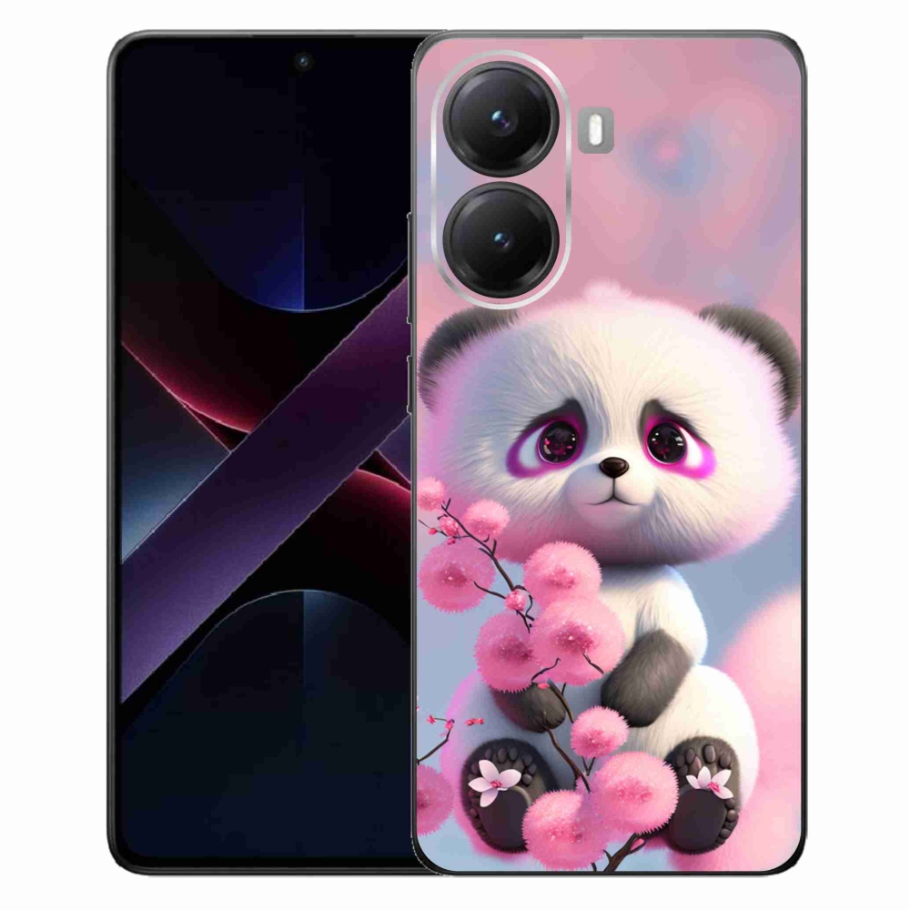 Gél borítás mmCase a Xiaomi Poco X7 Pro 5G számára - aranyos panda 1