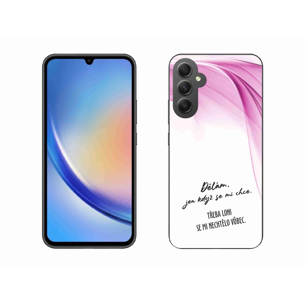 Gél borító mmCase Samsung Galaxy A34 5G - vicces szöveg 12 fehér háttér