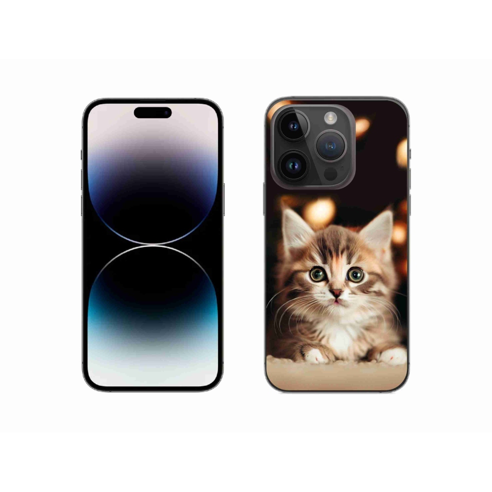 Gél borítás mmCase iPhone 14 Pro készülékhez - aranyos cica 2