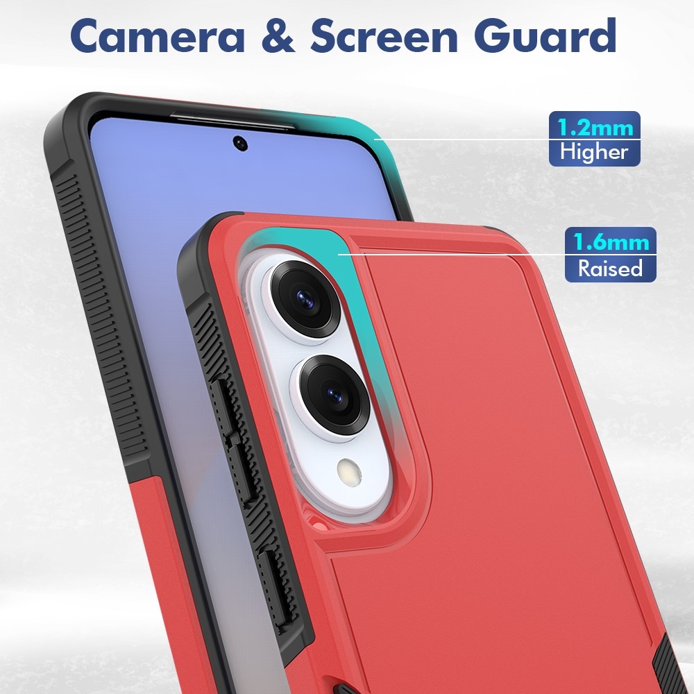 Ütésálló, tartós borítás Samsung Galaxy S25 Edge készülékhez - piros